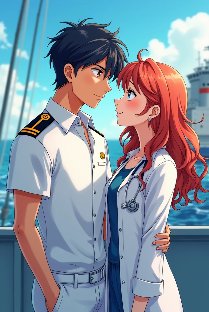 A naval officer named Luis Miguel, I am a Pisces. Plus a doctor named Jhoselin, Libra sign. They are a couple. anime version