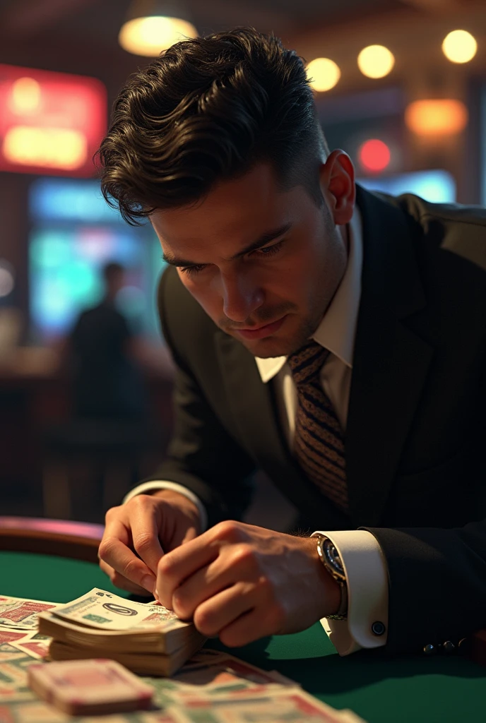 Make me a picture of a person reloading more than 80.000 pesos to bet on Betplay