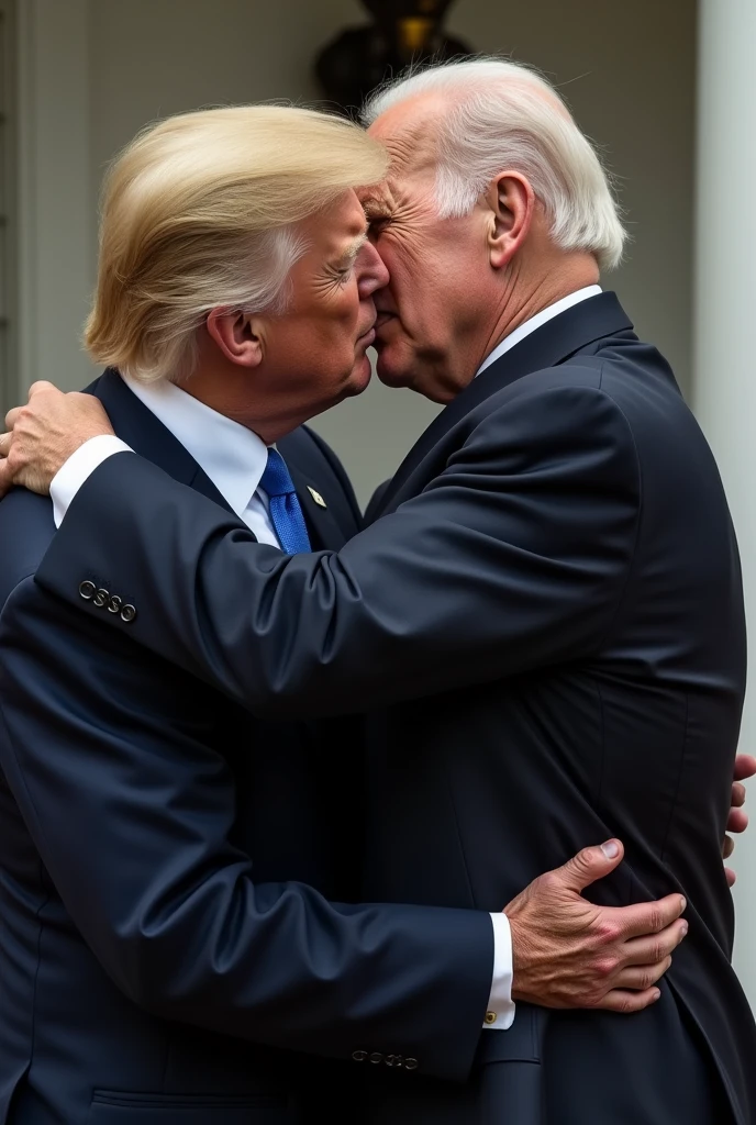 trump and joe biden making out
but make it look like a news article