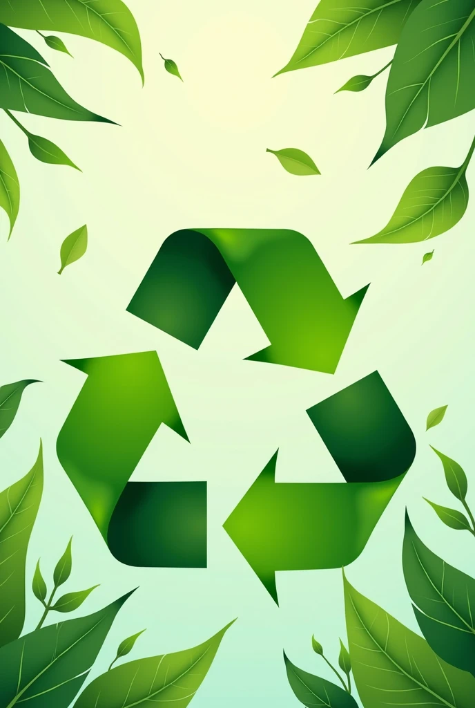 recycling logo with leaves