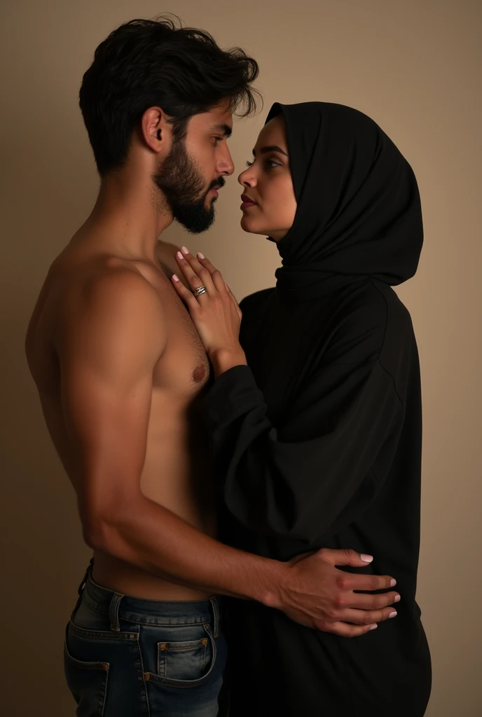 naked malay hijab woman having sex with a man