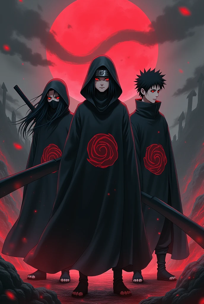 Naruto characters as akatusuki theme