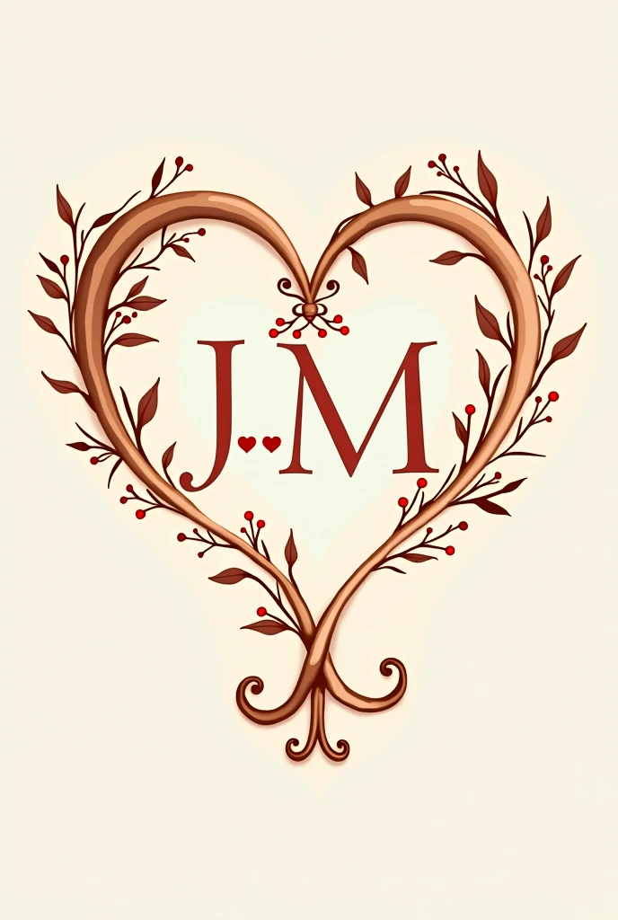 Create the illustration with the initials "J" and "m" together, highlighting eternal love, along with the 12/02/2003 and 25/02/2012