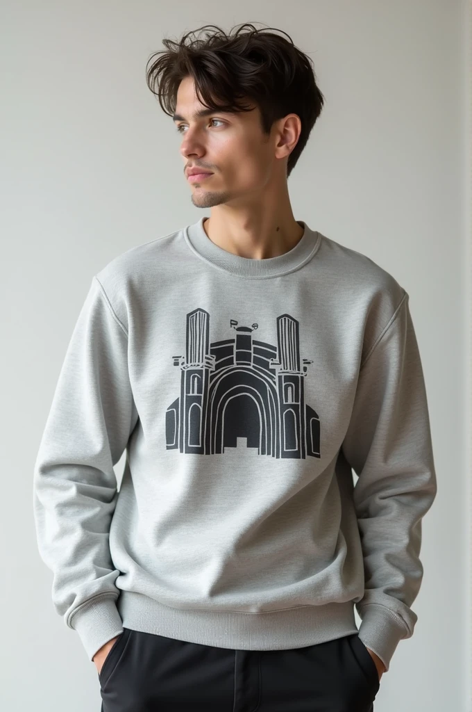 Sweatshirt with architecture logo on the front