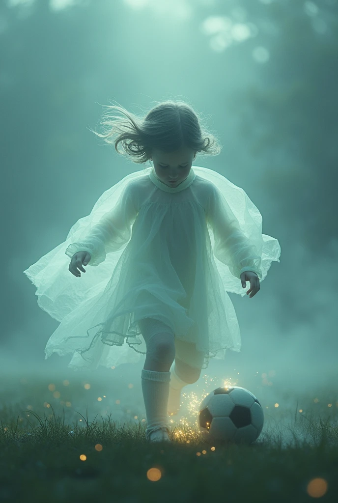 Ghost playing football