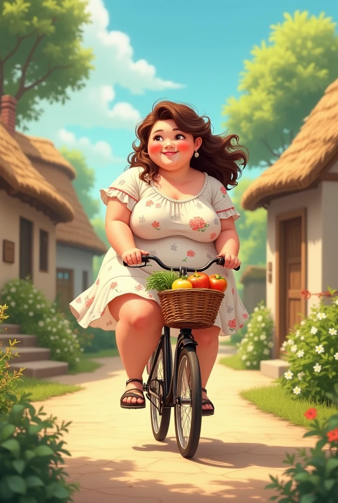 Ek moti ladki cycle par baidy hui
