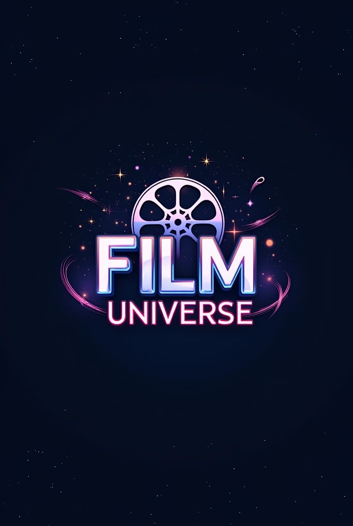 Create a movie clip related youtube channel logo name 'FILM UNIVERSE'