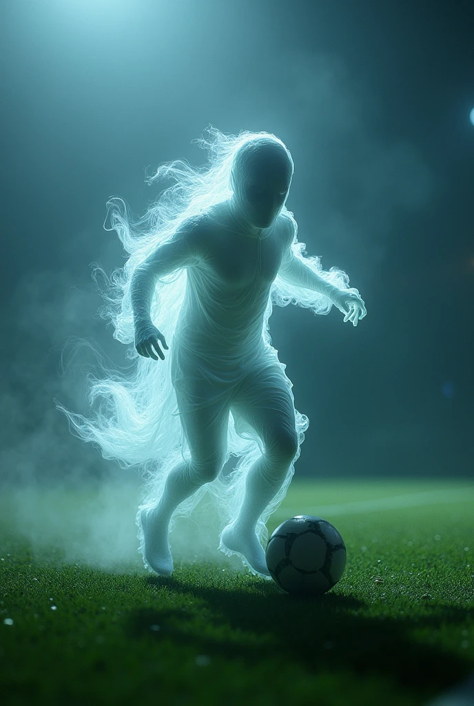 Ghost playing football

