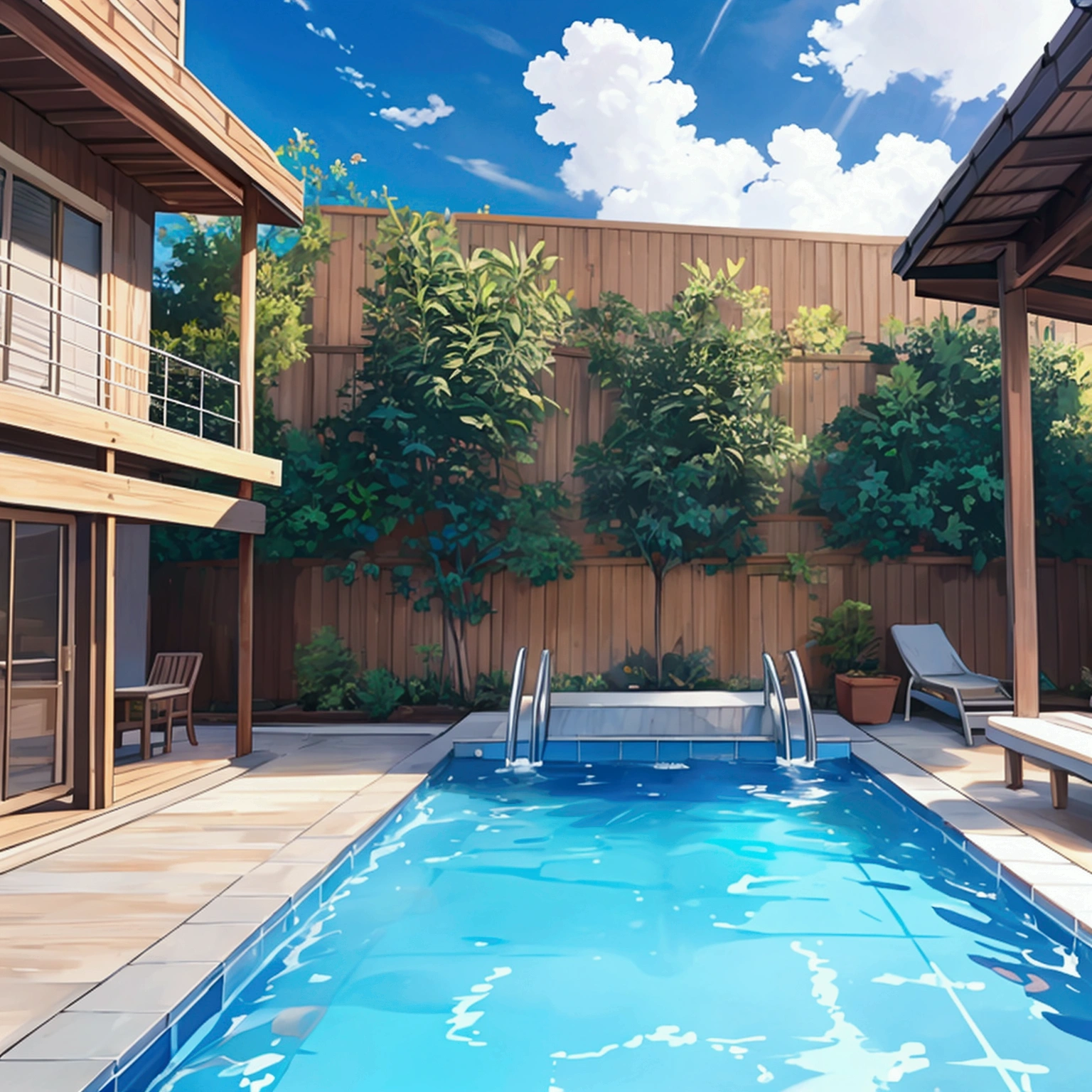background,swimming pool,slide
