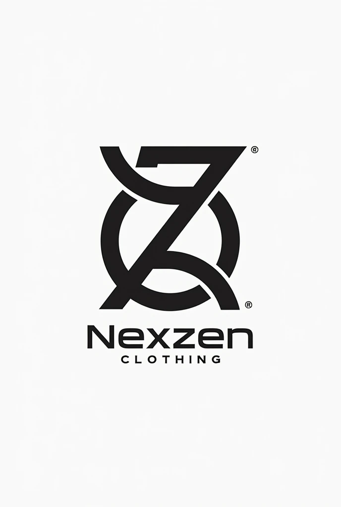 CREATE A BRAND LOGO WITH THE NAME "nexzen CLOTHING". THE LOGO IS STYLIZED TEXT WITH THE LETTER "N" ,"Z"AND "z" INTERWINED, FORMING A LARGR ,CIRCULAR DESIGN .THE TEXT "CLOTHING"IS WRITTEN BELOW IN SMALLER ,ITALICIZED LETTER . THE OVERALL DESIGN IS IN A BOLD ,MODERN FONT.