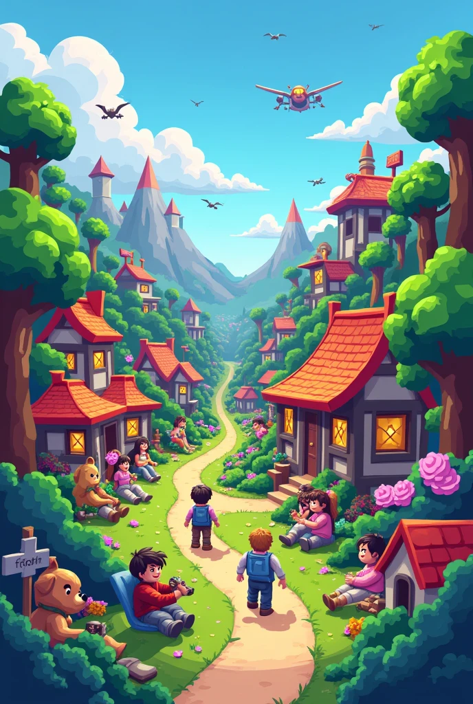 Make a Roblox themed pixel art
