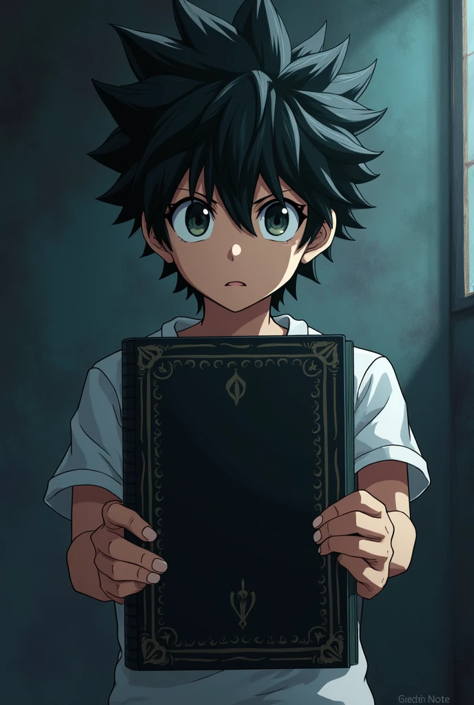 A Anime Boy Hold Death Note