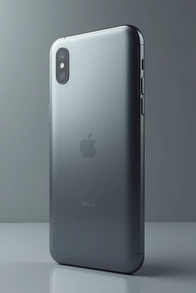 Generates a technological cell phone from Apple and small. create similar to iPhone and technological screen . cell phone is gray. Create from the front now .