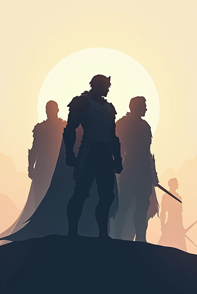 Create an image that represents" Warriors of Light" in a simplistic way, no details, just im symbol