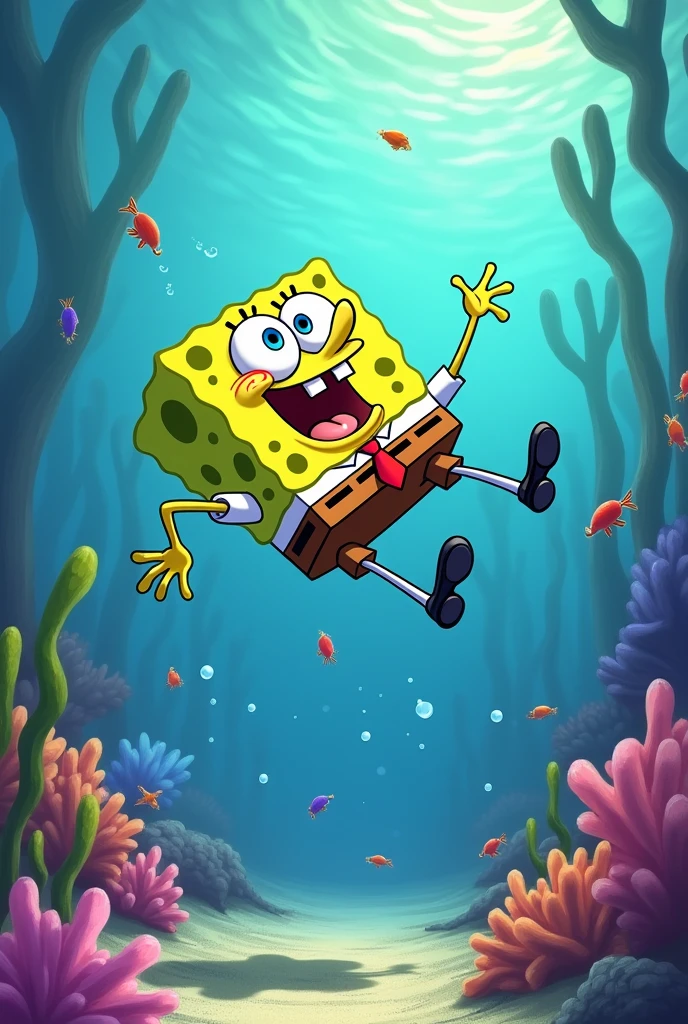 spongebob falling 