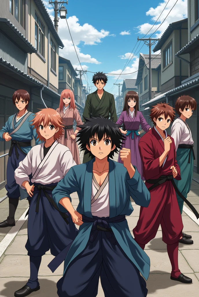 All the characters from the Kenichi Mightiest Disciple anime in real life