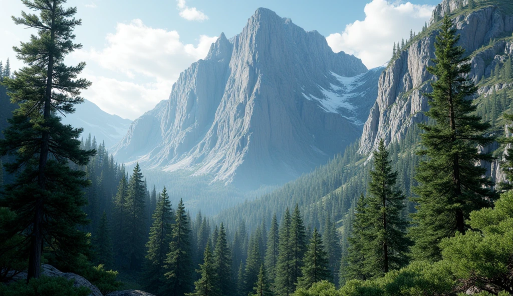 Front view,There is a mountain full of junipers(best quality,4K,8k,High level,masterpiece:1.2),Ultra Detailed,(lifelike,Photo real,Photo real:1.37)