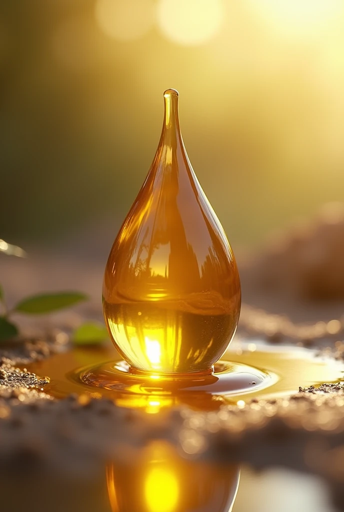 a realistic natural oil logo