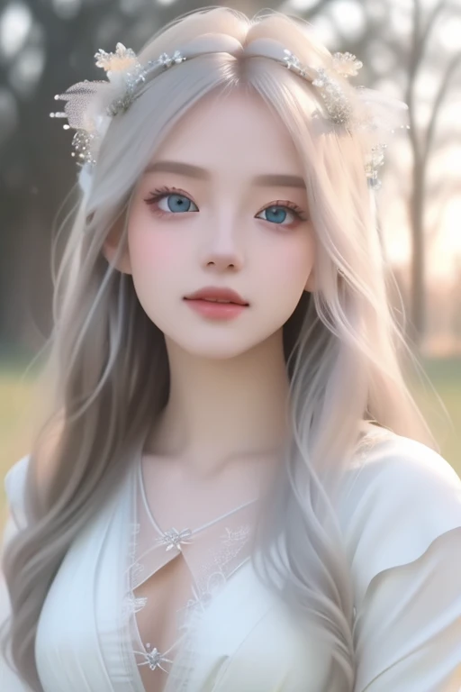 Full Body, a beautiful angel with long flowing hair, celestial wings, barefoot, flowing white dress, serene expression, surrounded by a glowing aura, heavenly light shining down, peaceful meadow background, (best quality,4k,8k,highres,masterpiece:1.2),ultra-detailed,(realistic,photorealistic,photo-realistic:1.37),detailed face,beautiful detailed eyes,beautiful detailed lips,extremely detailed face,longeyelashes,glowing skin,angel,female,serene,peaceful,ethereal,heavenly,divine,spiritual,dreamy,very white and pure colors, silver hair, striking eyes, fantasy, beautiful and intense eyes, detailed face, delicate skin, intricate clothing, ethereal, (best quality,4k,8k,highres,masterpiece:1.2),ultra-detailed,(realistic,photorealistic,photo-realistic:1.37),beautiful detailed eyes,beautiful detailed lips,extremely detailed eyes and face,longeyelashes,1girl,fantasy,portrait,cinematic lighting,glowing,soft focus,muted colors,ethereal atmosphere
