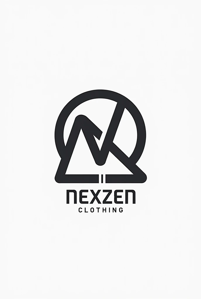 CREATE A BRAND LOGO WITH THE NAME "nexzen CLOTHING". THE LOGO IS STYLIZED TEXT WITH THE LETTER "N" ,"Z"AND "z" INTERWINED, FORMING A LARGR ,CIRCULAR DESIGN .THE TEXT "CLOTHING"IS WRITTEN BELOW IN SMALLER ,ITALICIZED LETTER . THE OVERALL DESIGN IS IN A BOLD ,MODERN FONT.