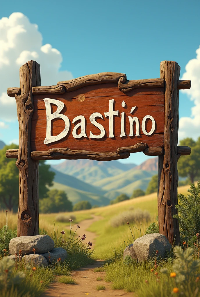 Sign reading BASTIAO with country singer theme