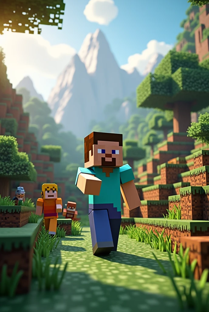 Make a photo with Minecraft Themed With Subcribe For More! Text in Middle