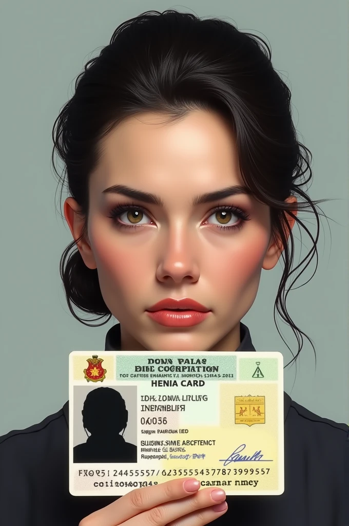 La carte d'identité d'une femme réaliste