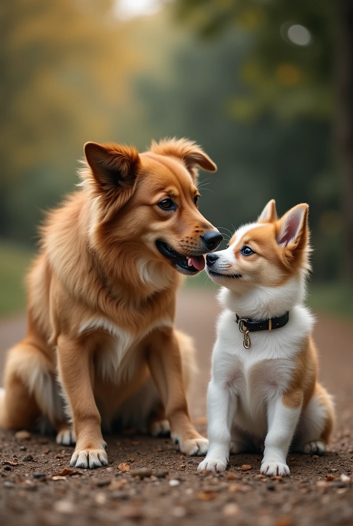 A male dog is fuck over another female dog