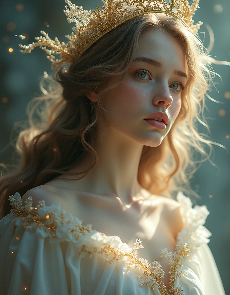 art de Vladimir Volegov,vierge,art numérique 8k,Jean-Baptiste Monge style, brillant, Beau,éclaboussure, Scintillant , mignon et adorable,filigrane , éclairage de jante, lumières, extrêmement , la magie, surréaliste, fantaisie, art numérique, , Oups, artgerm et james jean, , SF, complexe artwork masterpiece, sinistre, affiche du film matte painting, Nombre d'or, tendance sur CGSociety, complexe, épique,tendance sur artstation