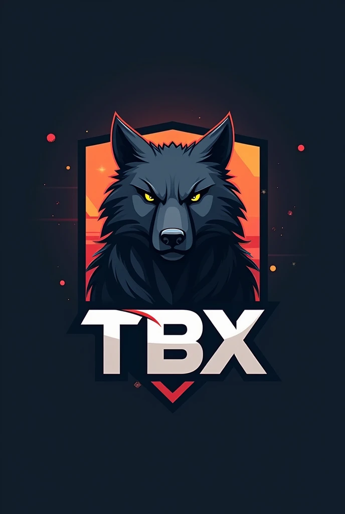 something written TBX from the box as if it were an esports logo with an animal, something sophisticated and professional for a shooting game