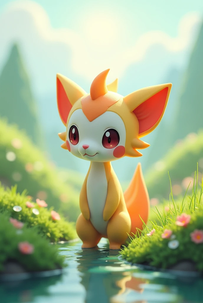 A Pokemon in anthropomorphic form, cute beautiful