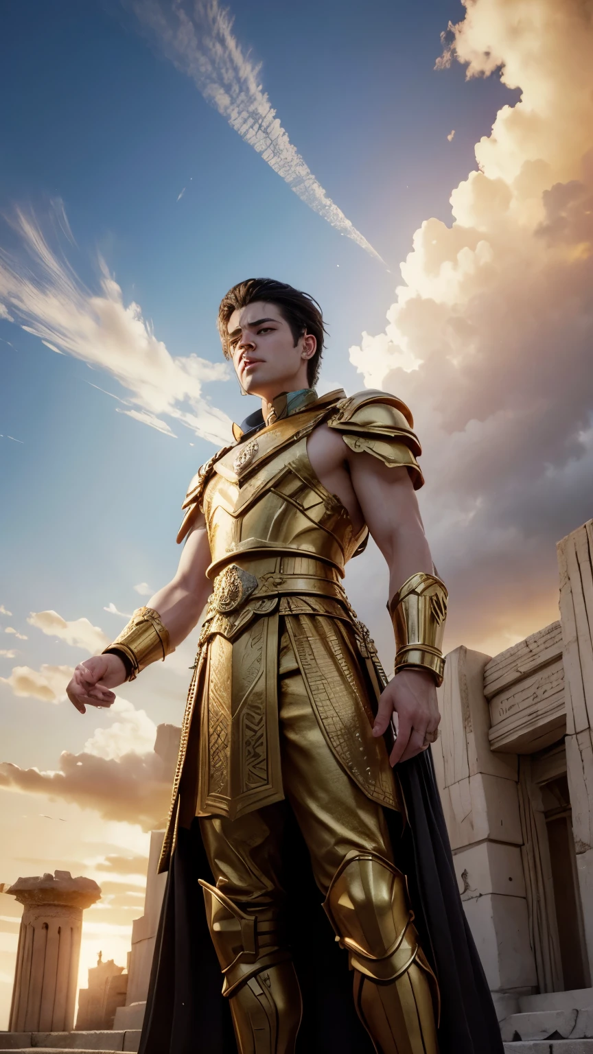 Cyrus victorious, Babylon taken under the golden sky.