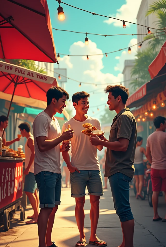 Philippines handsome male friends foodtrip
