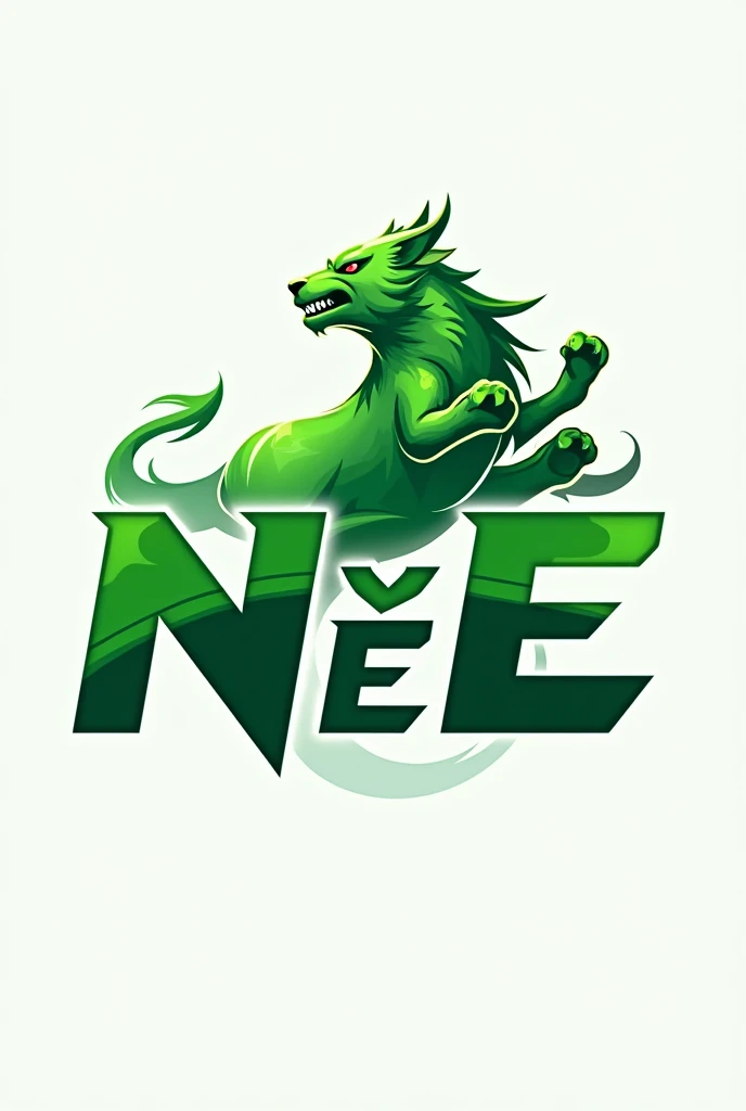 in green written NOE as if it were an esports logo with an animal or object