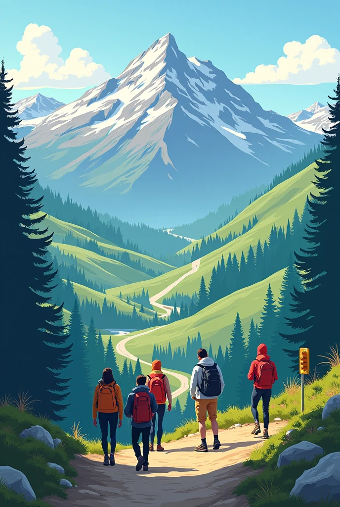 Top five reasons to go to the mountains Add text to the photo (why is it good to go to the mountains