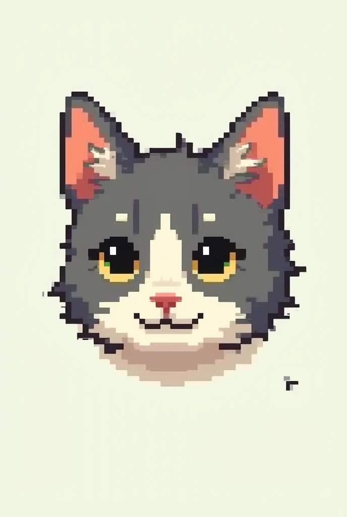 Cat's head, 8 bit, 10 pixel height