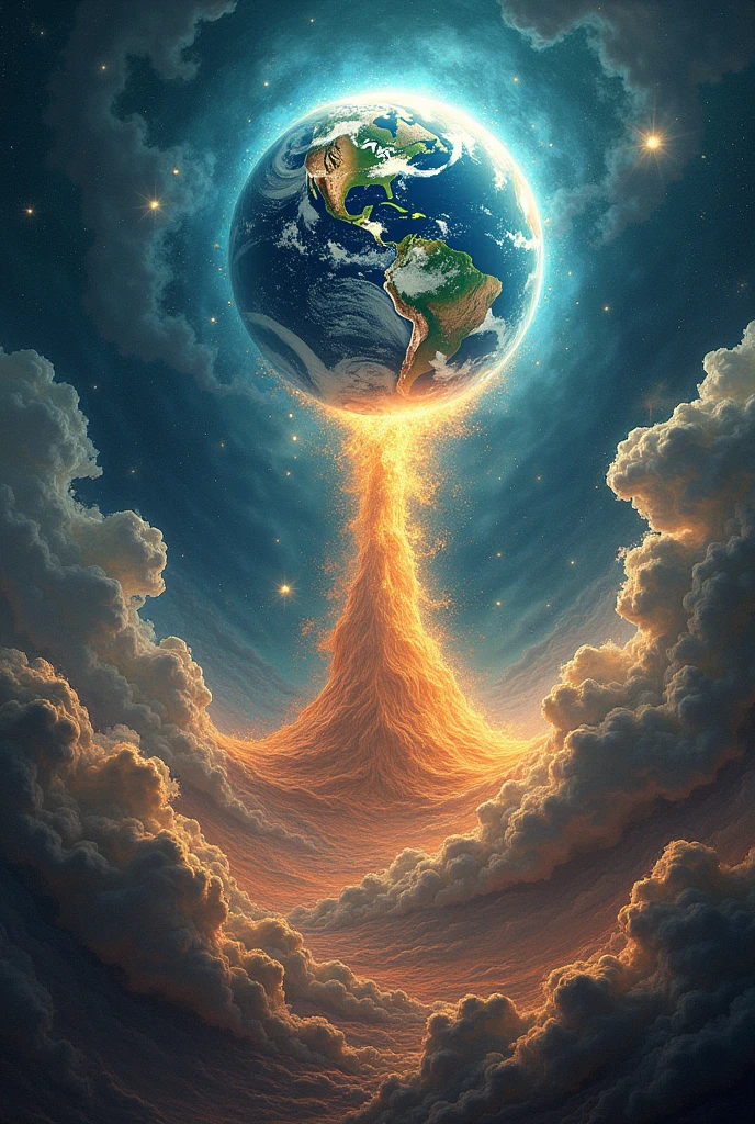 The earth rising from chaos