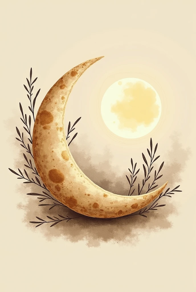Logo of flour tortillas inspired by the Moon