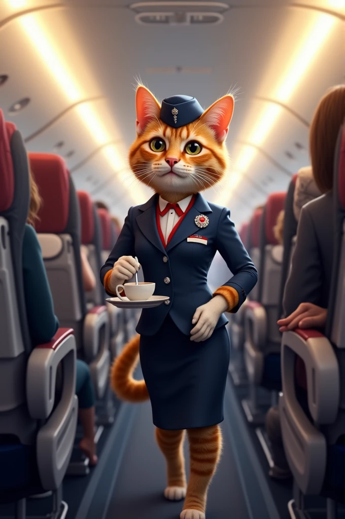 Cat stewardess 