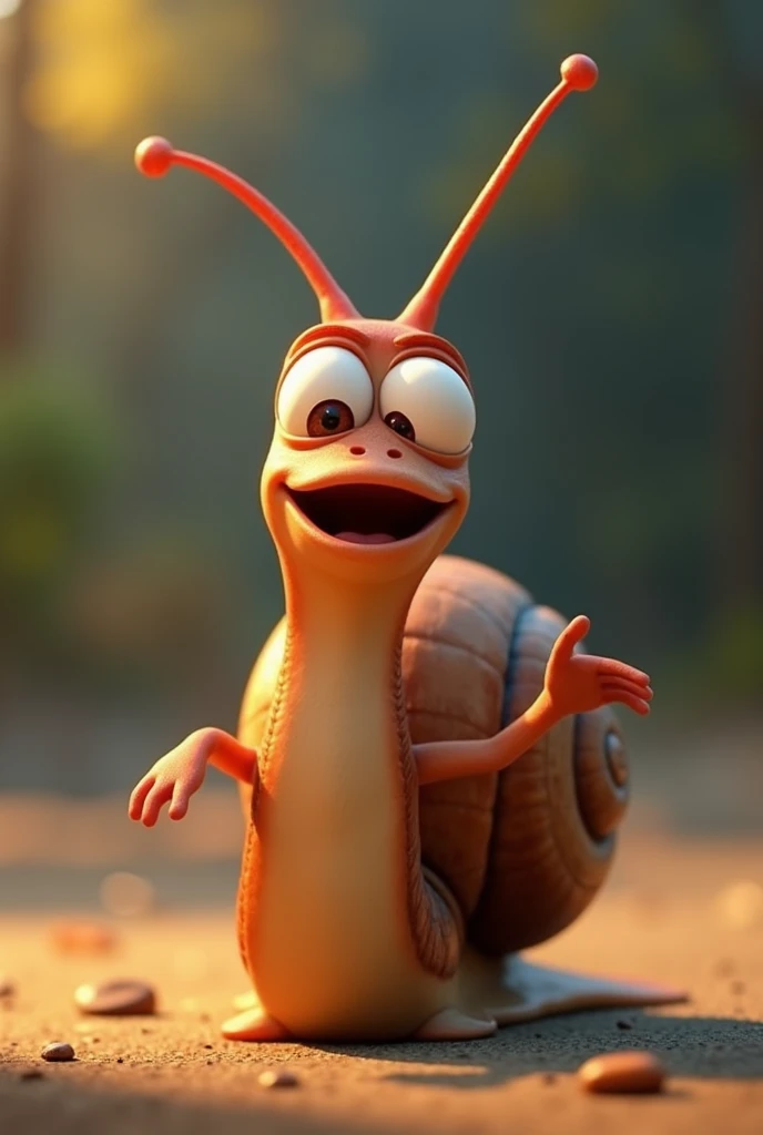 snail from the movie turbo, talking to the fourth wall
