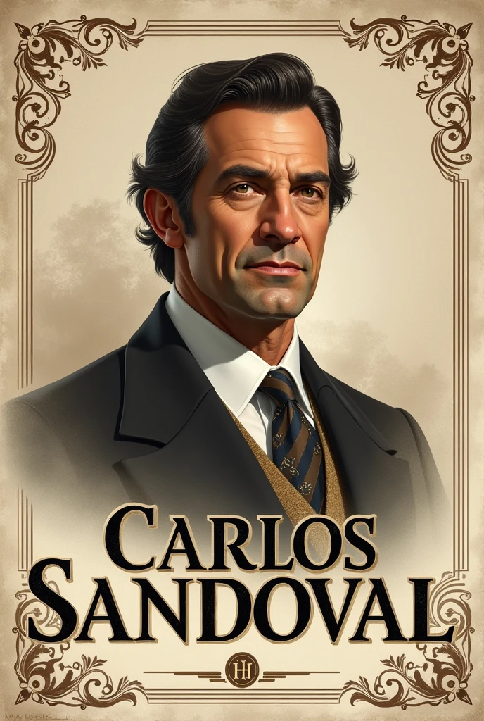 Create an image with the name Carlos Sandoval using classic Roman typography.