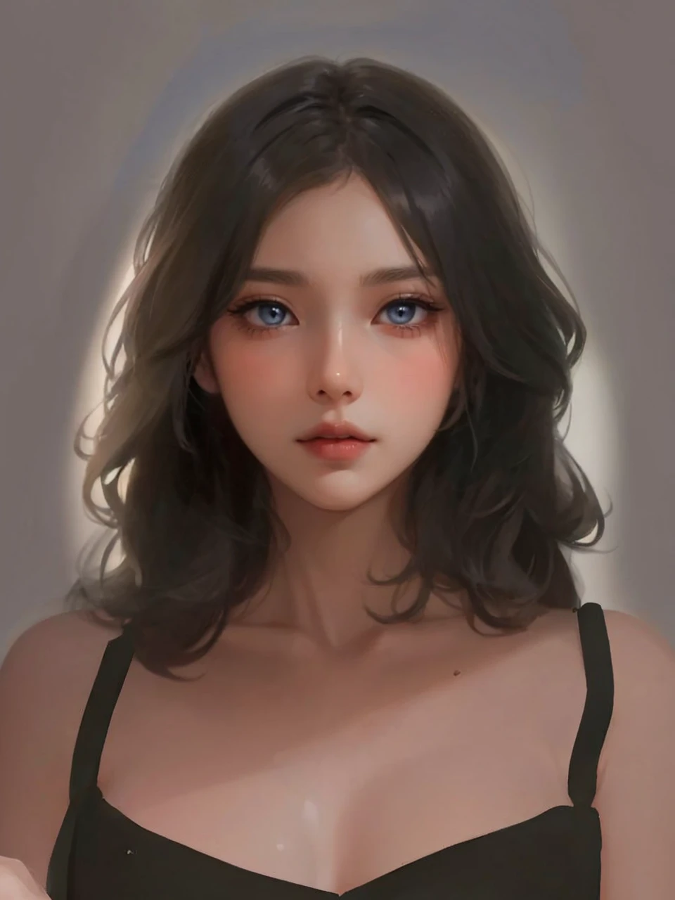 Beautiful female model with blonde hair, Hair with slight highlights, Gray-blue eyes, Medium mix, Wet paint, Gem beetle, Colored background, , Photographed by Jinna Chan.. - At six p.m.&#39;clock,Big tits,body