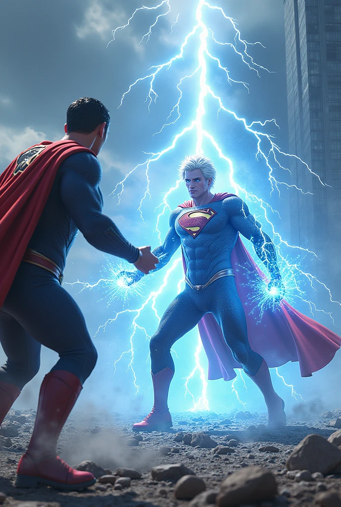Gojo vs superman Full lightning power