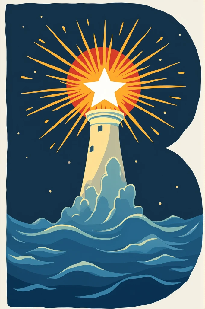 Imagine a potential logo for Beacon City School.

The logo should feature a stylized letter "B" made up of small light beams that converge to form the shape of a lighthouse. The lighthouse symbolizes guidance, hope, and illumination, which are all fitting themes for a school. The light beams represent the diverse paths and perspectives of the students, coming together to form a cohesive and supportive community.

At the center of the logo is a bright, shining star, signifying excellence, achievement, and the limitless potential of the students. The color scheme could include a calming blue for trust and stability, along with a vibrant orange for creativity and energy.