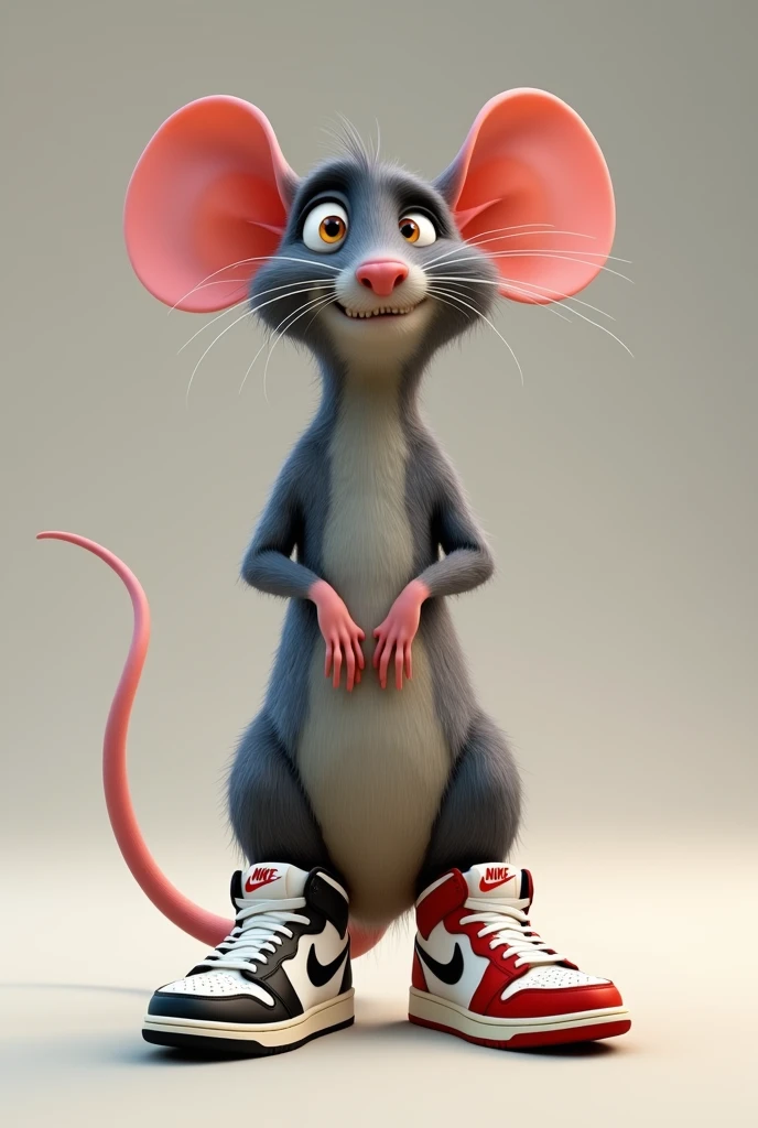 The rat from Ratatouille with Nike sneakers is the same rat from the movie 
