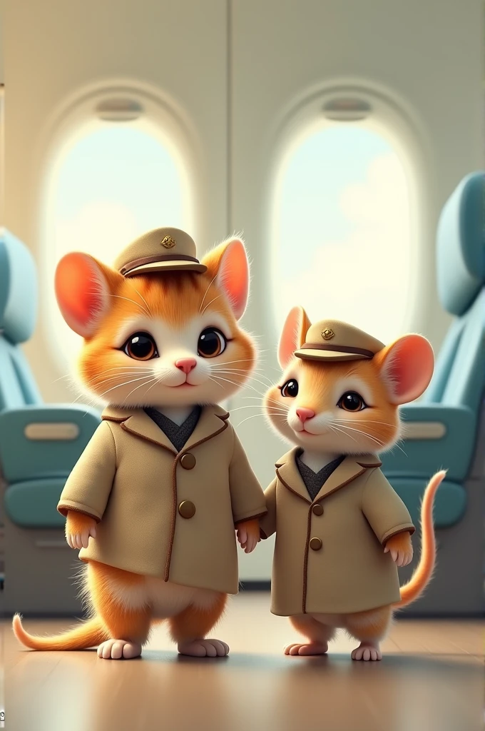 cat stewardess next to babyse stewardess
