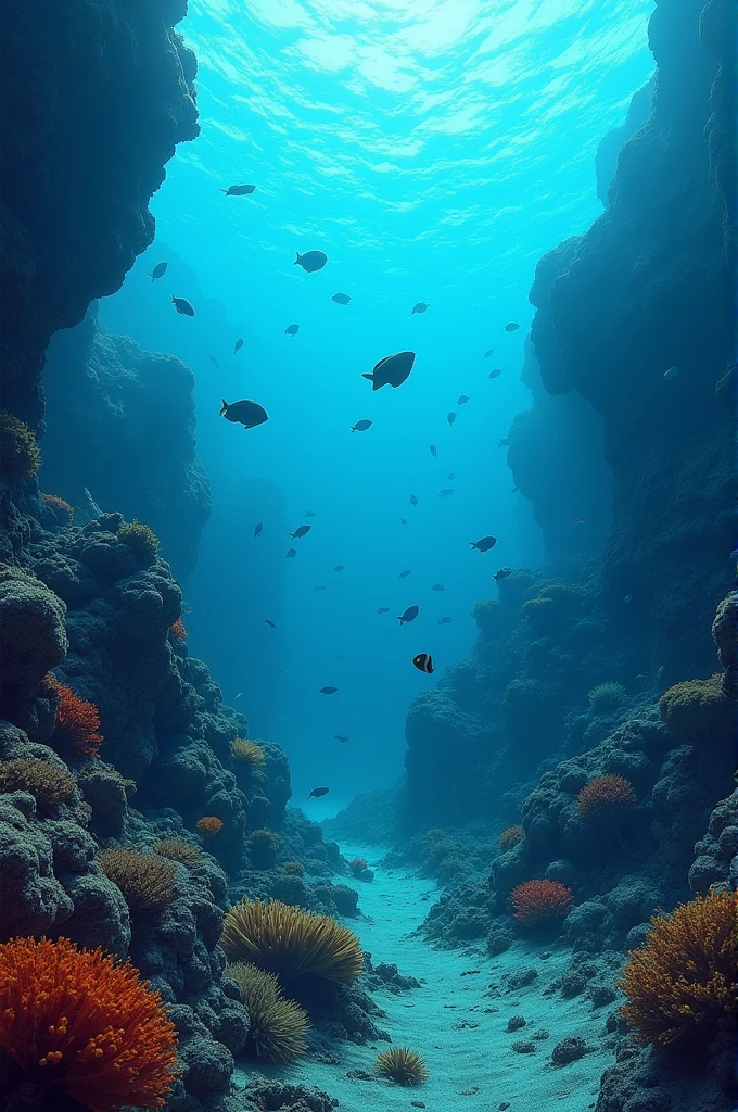 While the fish swim in schools, in the coral reefs so deep.  