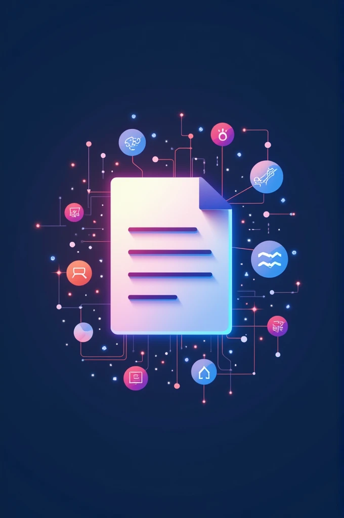 An icon for logo, representing document innovation through technology
