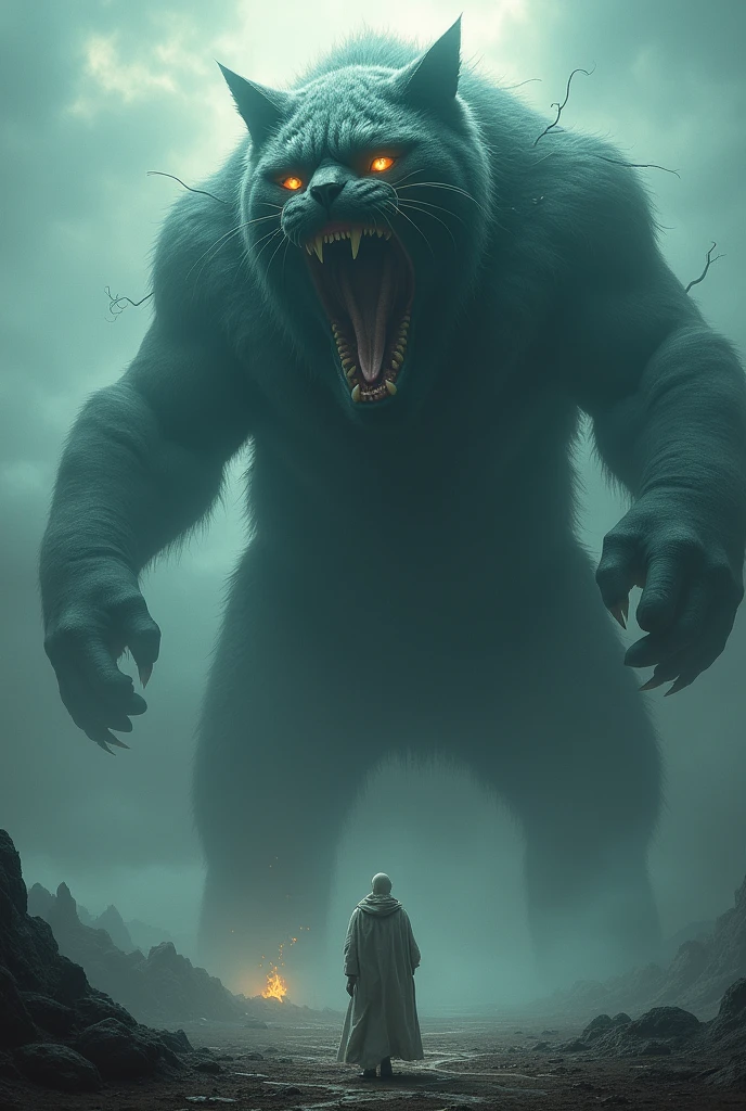 the beast smoking marijuana, castle in the background with marijuana plantation
