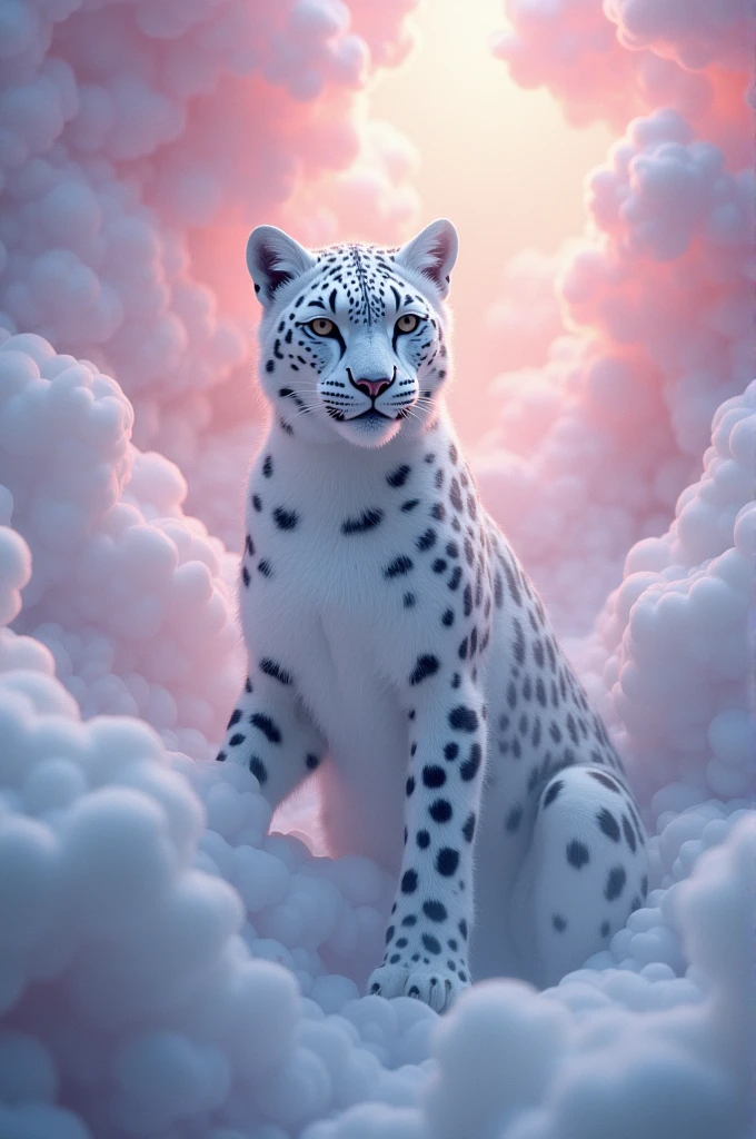 Snow leopard human nebula pastel